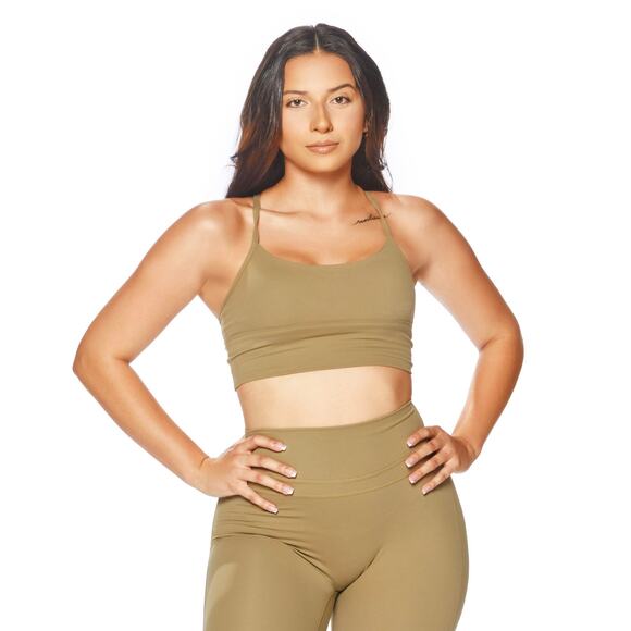 Ilus Label Freely Bra Pale Olive Sports Bra Sz. S NEW - Picture 1 of 10